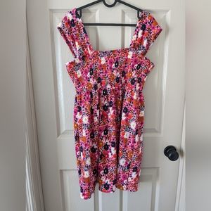 Pink floral dress